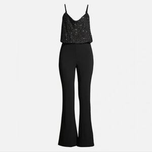 Elegant Parker Black Sequin Jumpsuit